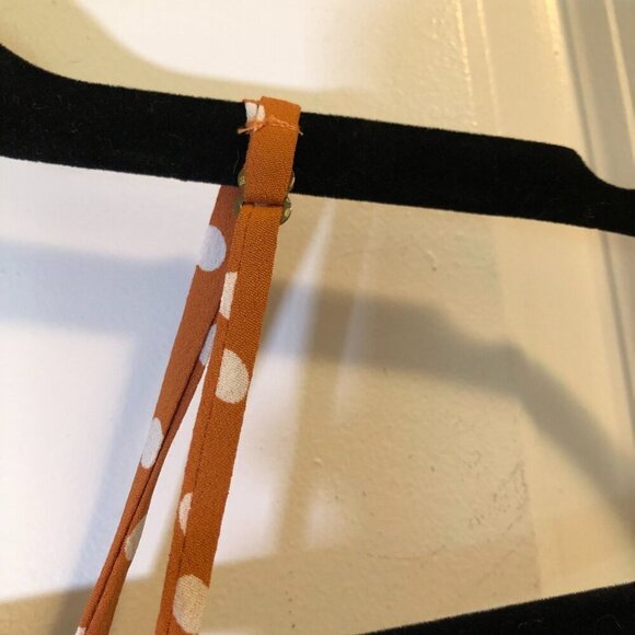 Flynn Skye Polka Dot Cleo Crop Top Rust/White Size XS EUC - Picture 9 of 11